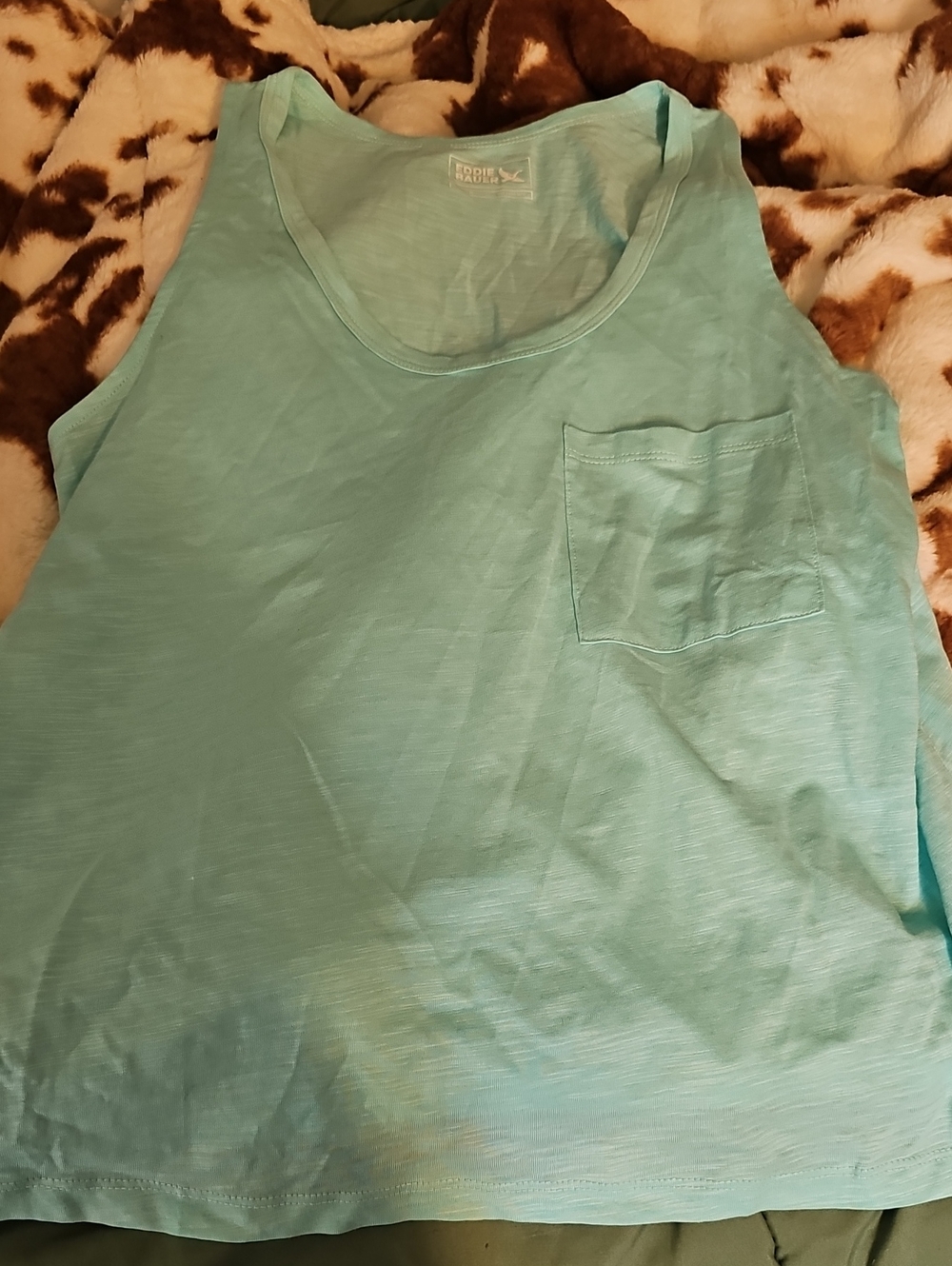 Eddie Bauer Aqua Scoop Neck Tank with Chest Pocket Size M